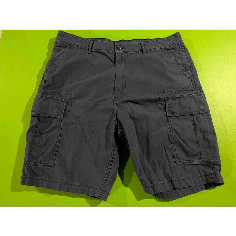 Levis Strauss & Co Cargo Shorts Mens 38 Blue Utility Baggy Short White Tab Levi